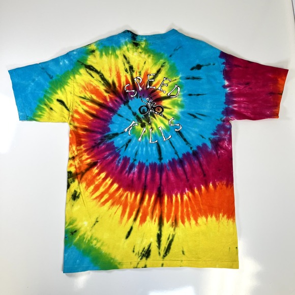 Vintage Destination Designs Mens L Grateful Tread Tie Dye T-Shirt Single Stitch - Picture 5 of 8